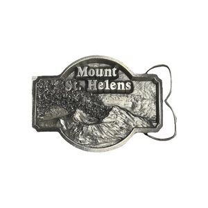 Mount St. Helens Volcano Belt Buckle